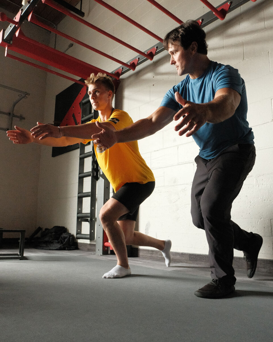 Tom Swales coaching athlete movement