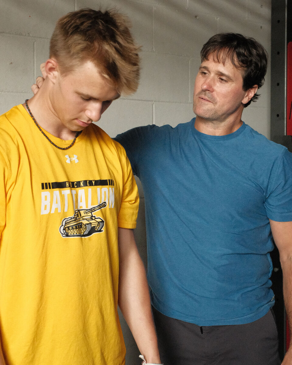 Tom Swales assessing an athlete